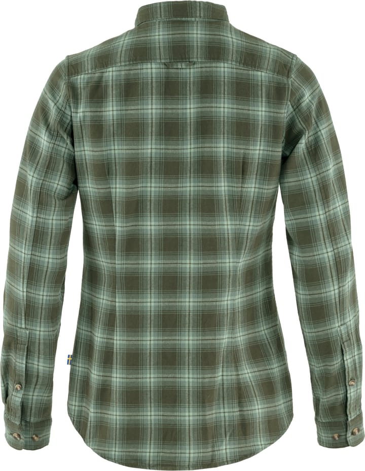 Fjällräven Women's Övik Flannel Shirt Deep Forest-Patina Green Fjällräven