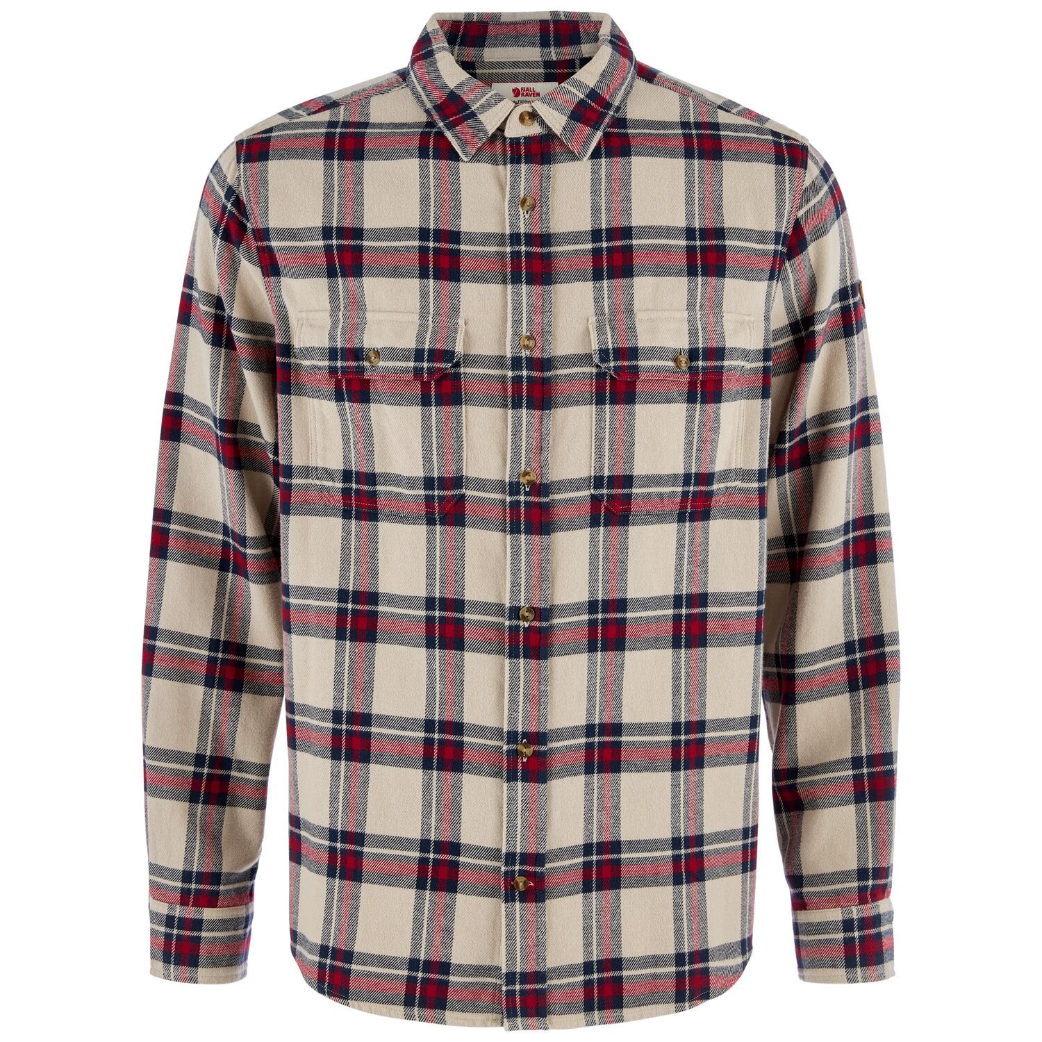 Fjällräven Men's Övik Heavy Flannel Shirt Light Fossil-deep Red