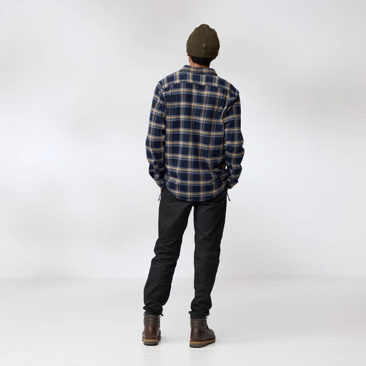 Fjällräven Men's Övik Heavy Flannel Shirt Light Fossil-deep Red Fjällräven