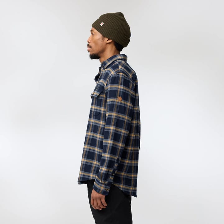 Fjällräven Men's Övik Heavy Flannel Shirt Light Fossil-deep Red Fjällräven