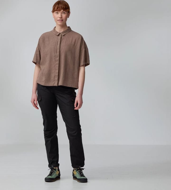 Fjällräven Övik Hemp Camp Shirt Ss W Dark Grey Fjällräven