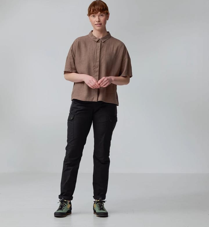 Fjällräven Övik Hemp Camp Shirt Ss W Dark Grey Fjällräven