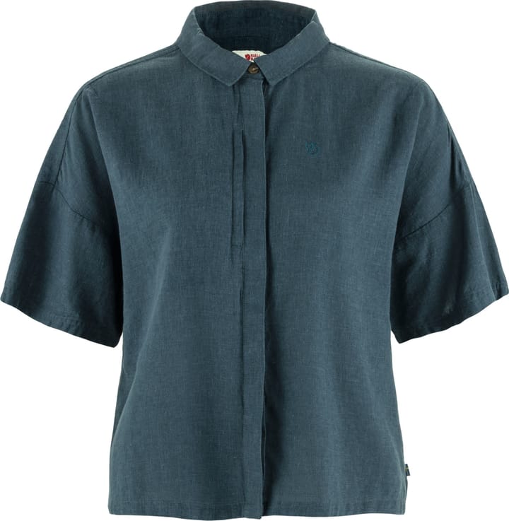 Fjällräven Övik Hemp Camp Shirt Ss W Mountain Blue Fjällräven