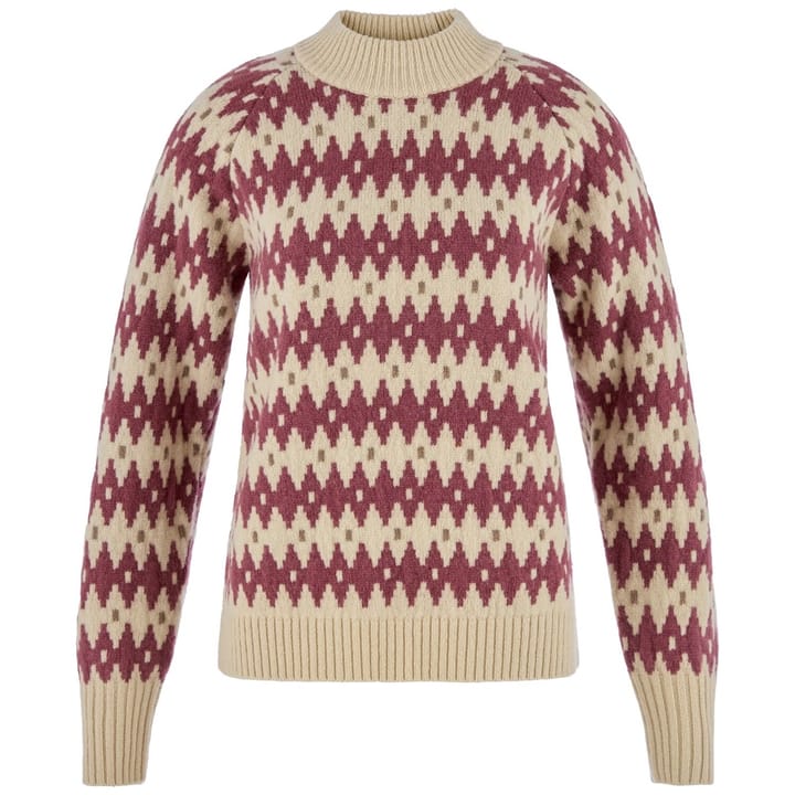 Fjällräven Övik Jacquard Knit W Light Beige-mesa Purple Fjällräven