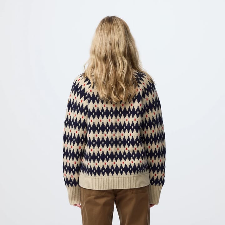 Fjällräven Övik Jacquard Knit W Light Beige-mesa Purple Fjällräven