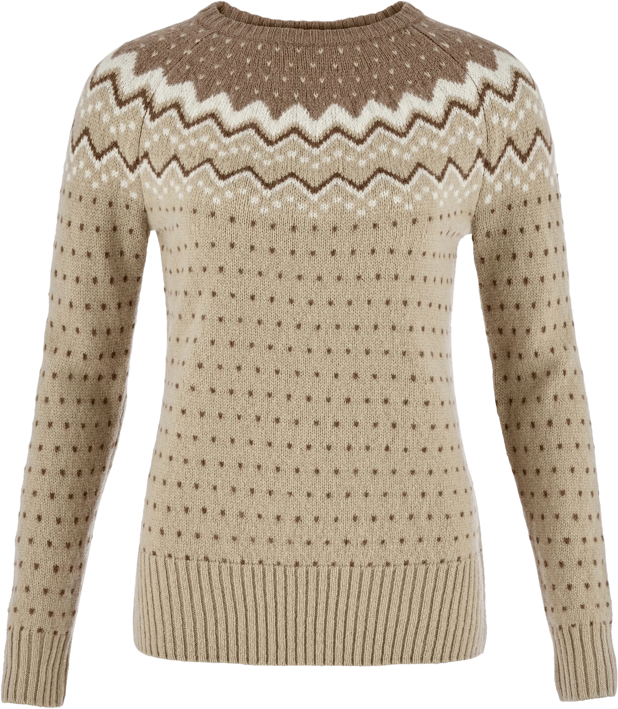 Fjällräven Women's Övik Knit Sweater Fossil/Suede Brown