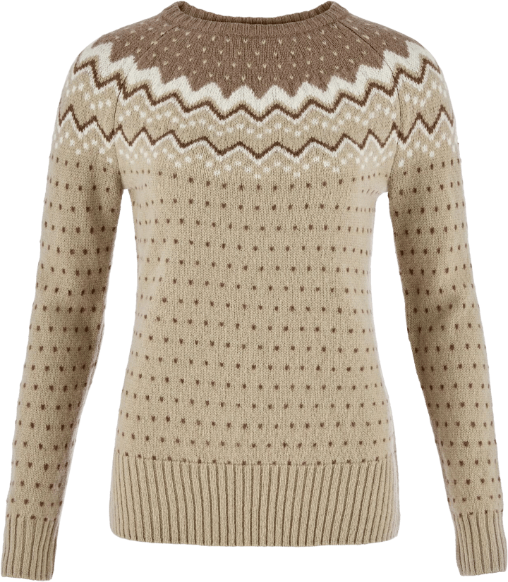 Fjällräven Women's Övik Knit Sweater Fossil/Suede Brown Fjällräven