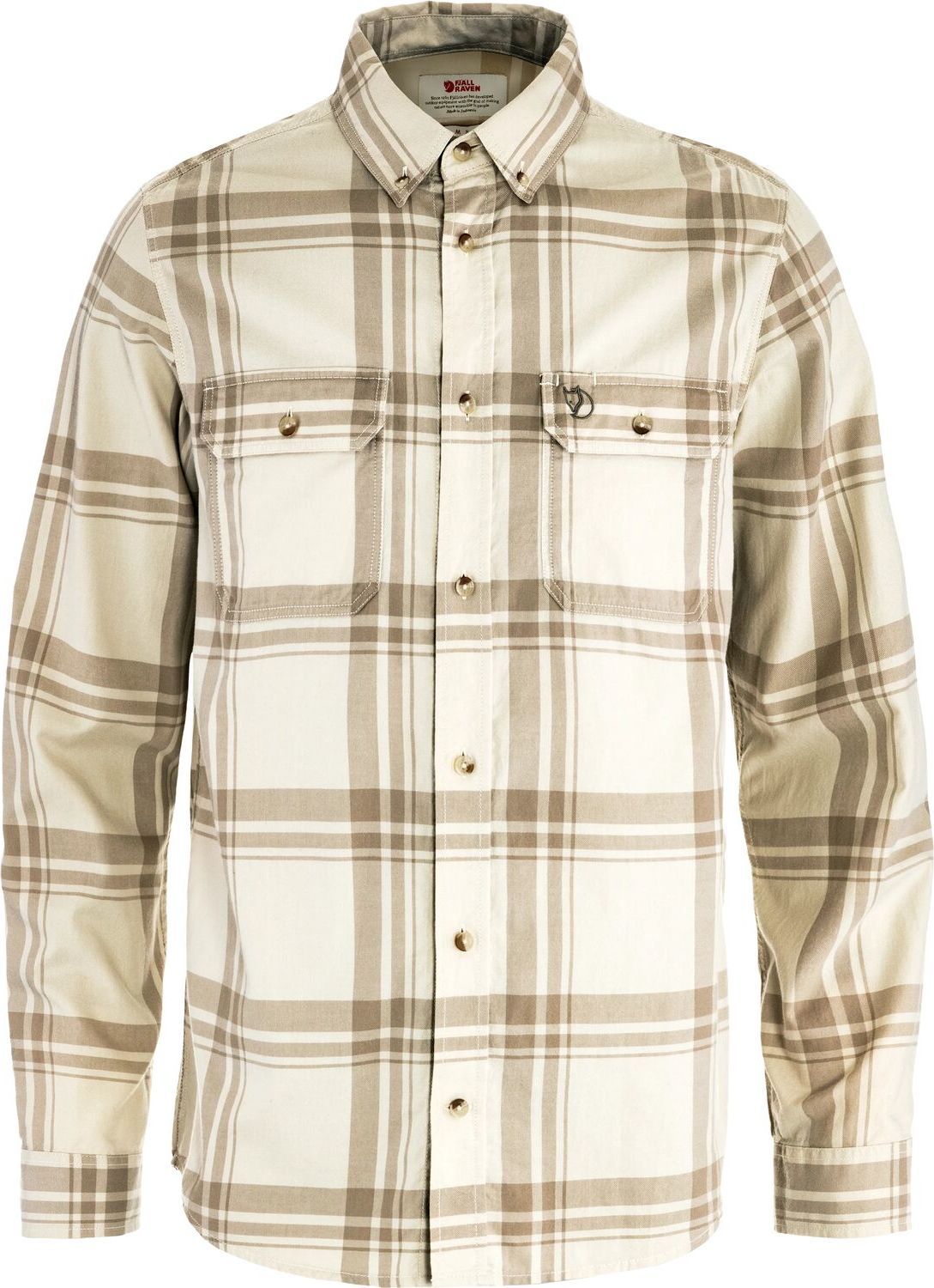 Fjällräven Övik Lite Flannel Shirt M Chalk White-fossil