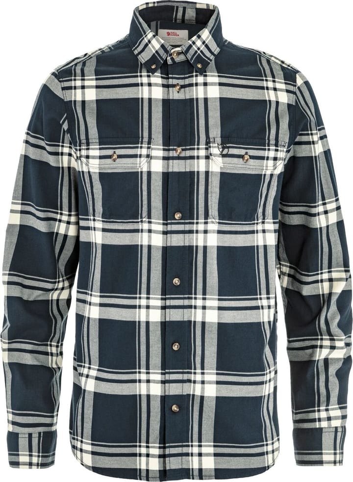 Fjällräven Övik Lite Flannel Shirt M Dark Navy-chalk White Fjällräven