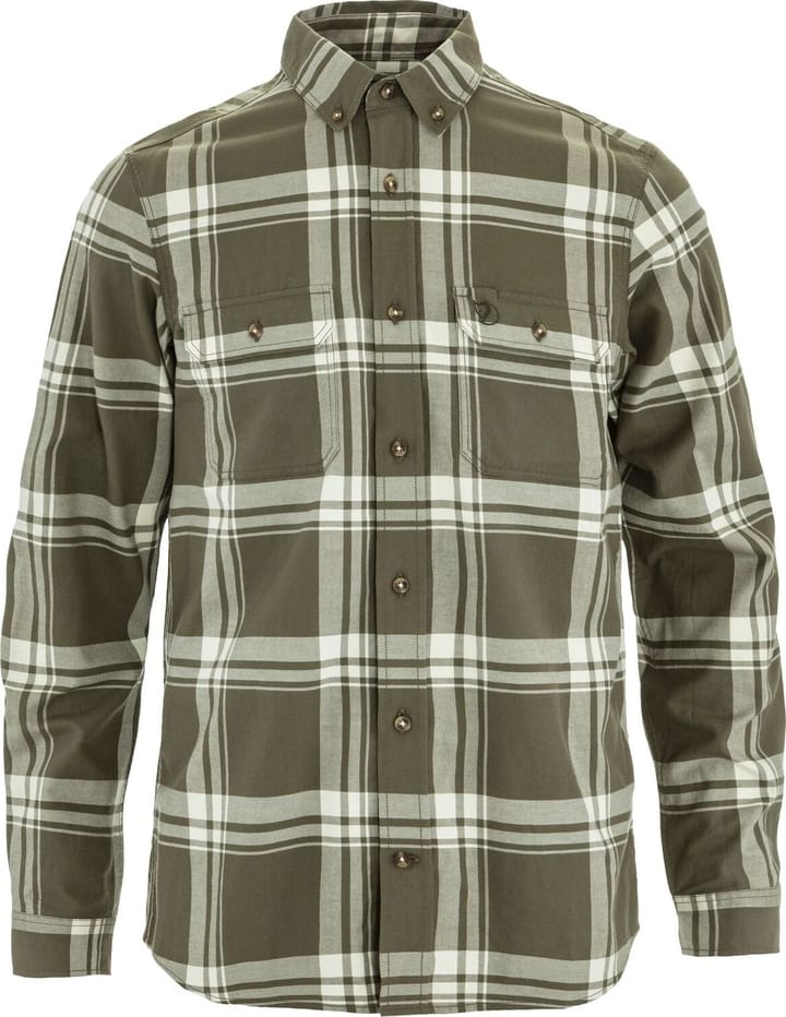 Fjällräven Övik Lite Flannel Shirt M Laurel Green-chalk White Fjällräven