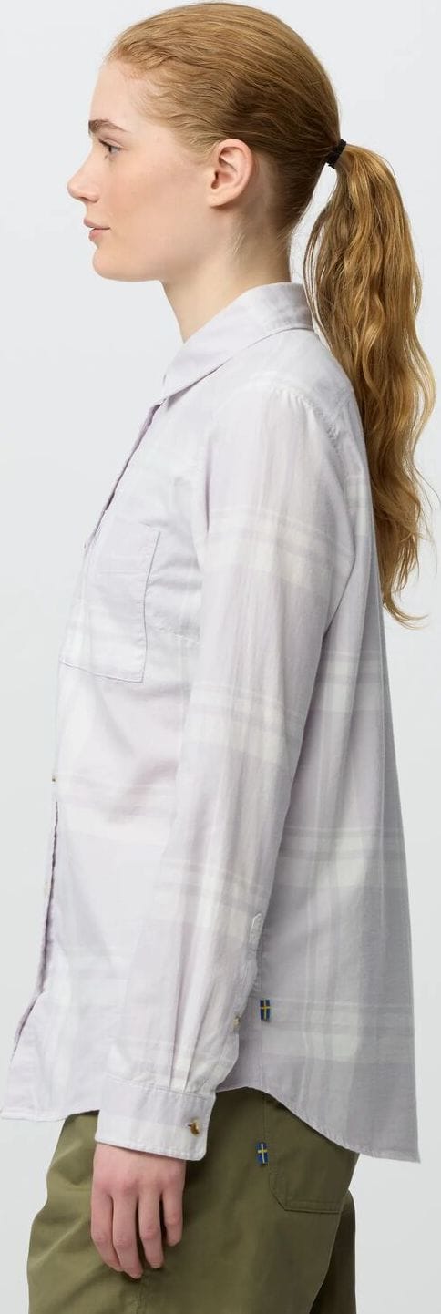 Fjällräven Women's Övik Lite Flannel Shirt Lavender Mist-eggshell Fjällräven