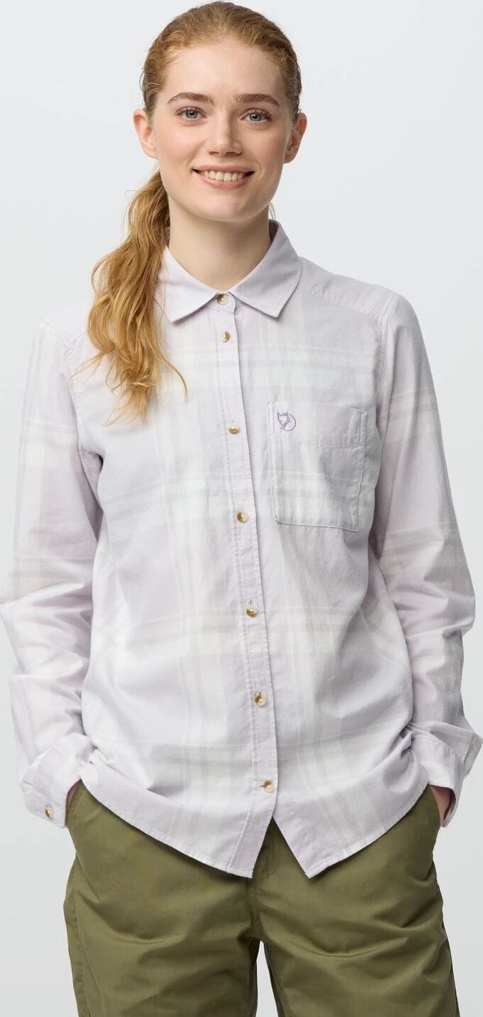 Fjällräven Women's Övik Lite Flannel Shirt Misty Green-eggshell Fjällräven