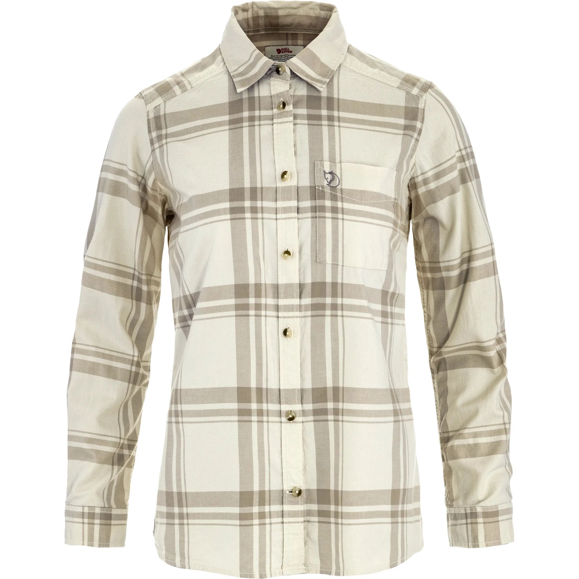 Fjällräven Women's Övik Lite Flannel Shirt Chalk White-fossil