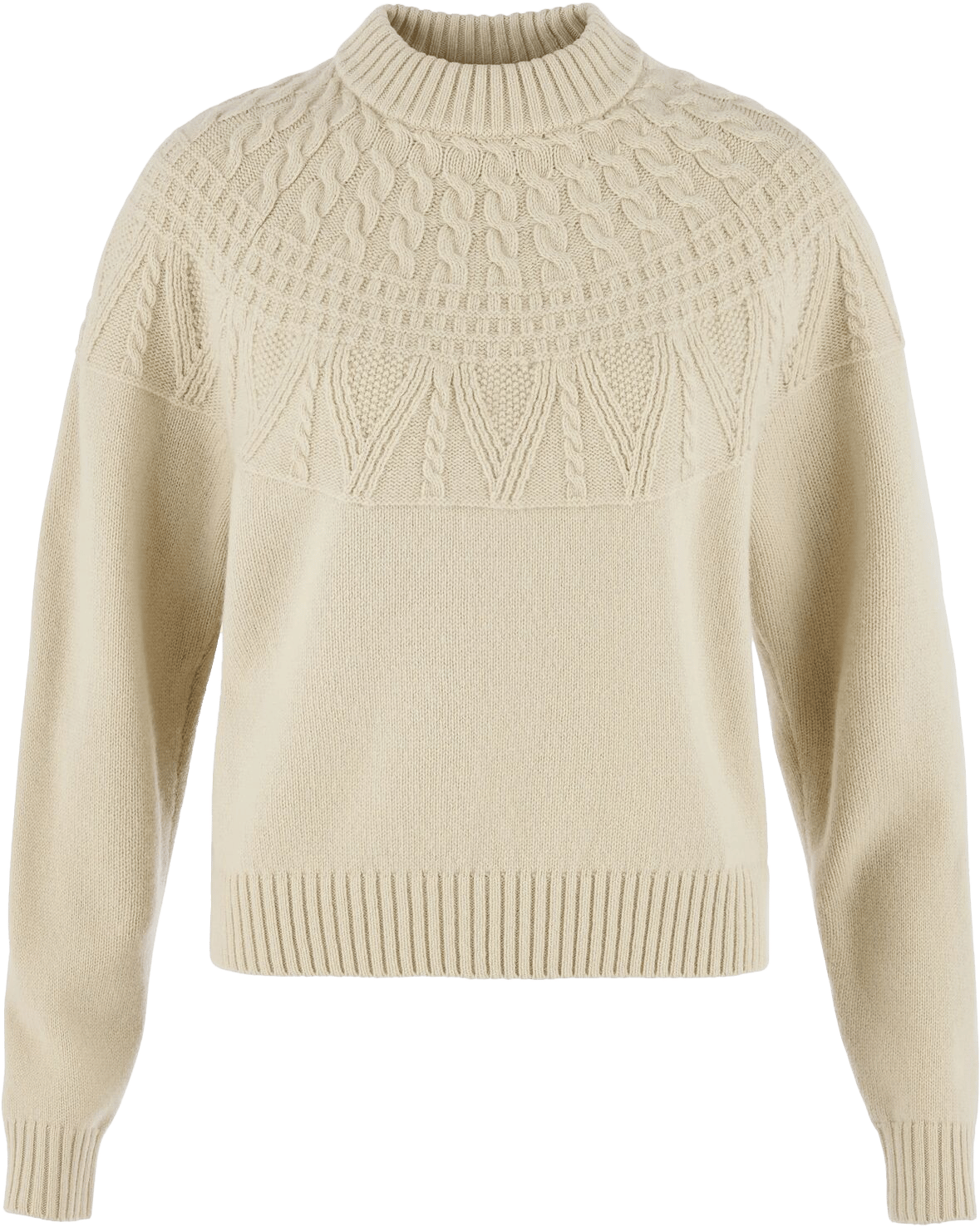 Fjällräven Women's Övik Solid Jacquard Knit Light Beige