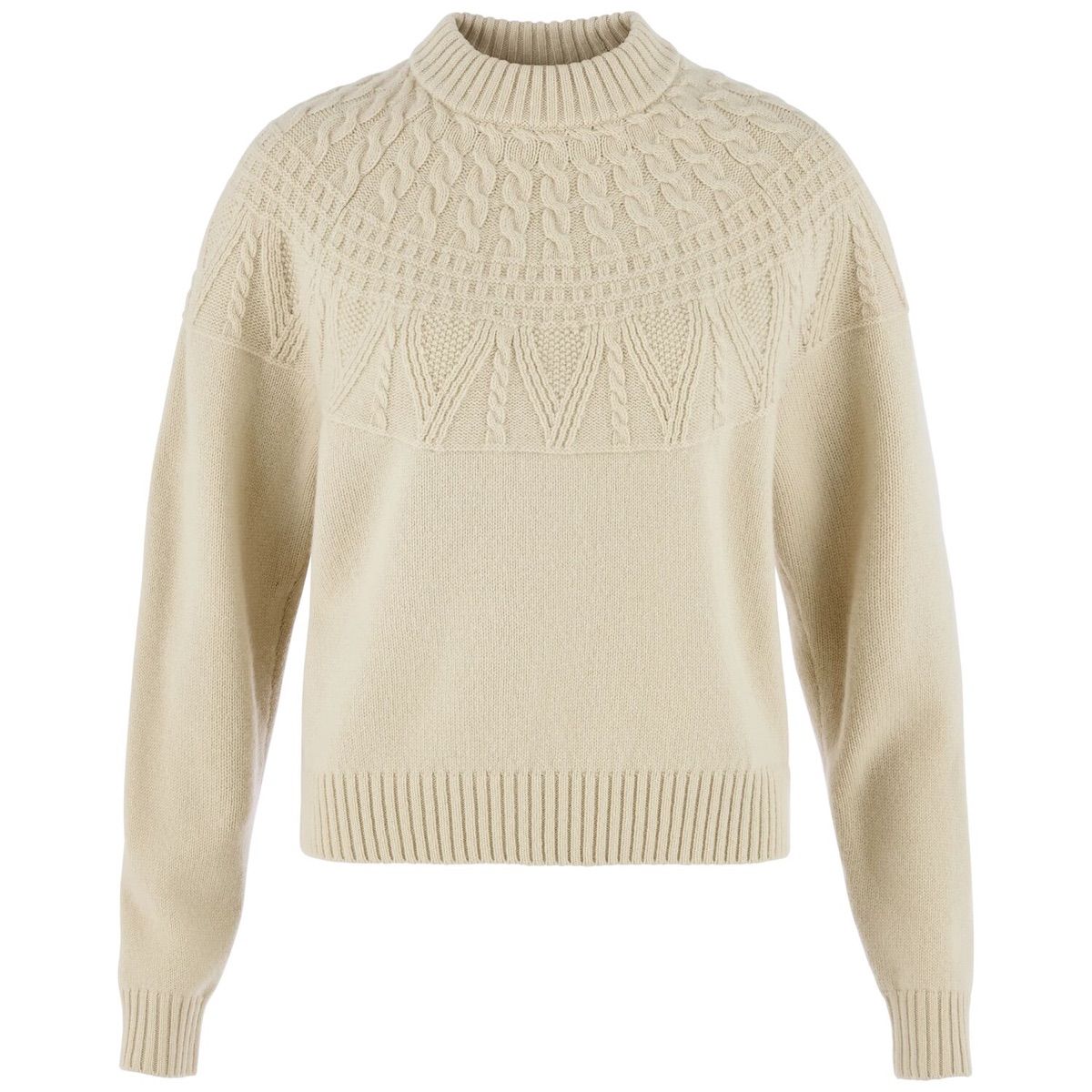 Fjällräven Övik Solid Jacquard Knit W Light Beige