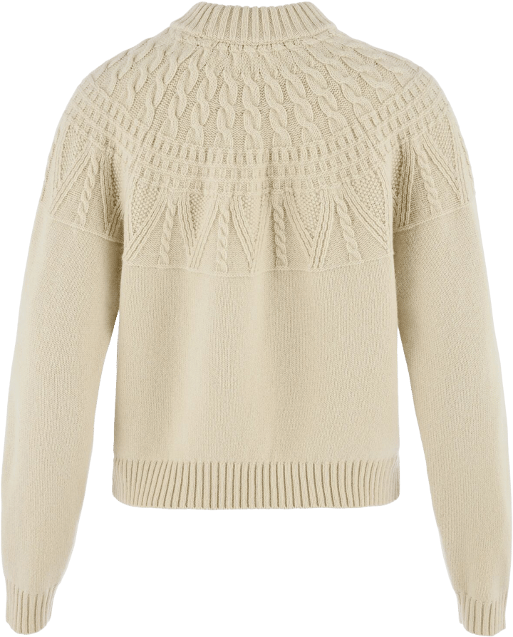 Fjällräven Women's Övik Solid Jacquard Knit Light Beige Fjällräven