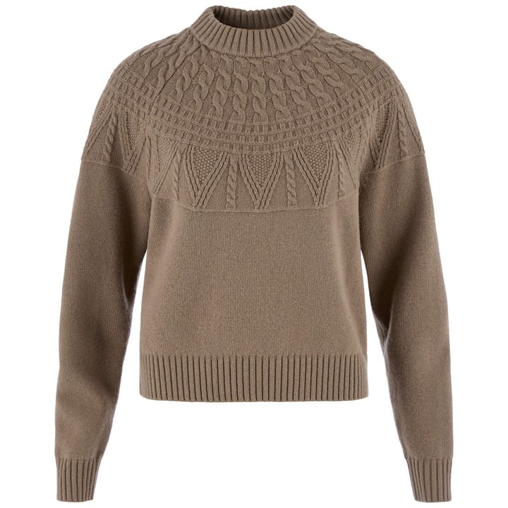 Fjällräven Övik Solid Jacquard Knit W Suede Brown Fjällräven