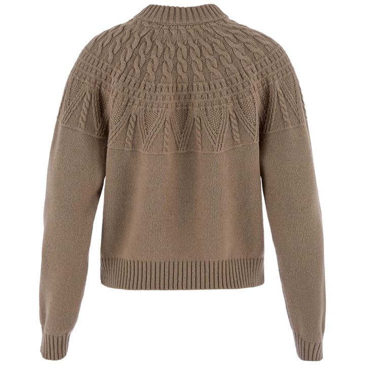 Fjällräven Övik Solid Jacquard Knit W Suede Brown Fjällräven