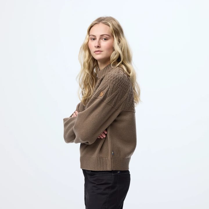 Fjällräven Övik Solid Jacquard Knit W Light Beige Fjällräven