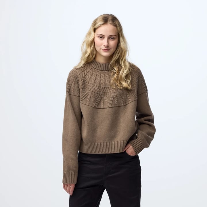 Fjällräven Övik Solid Jacquard Knit W Light Beige Fjällräven