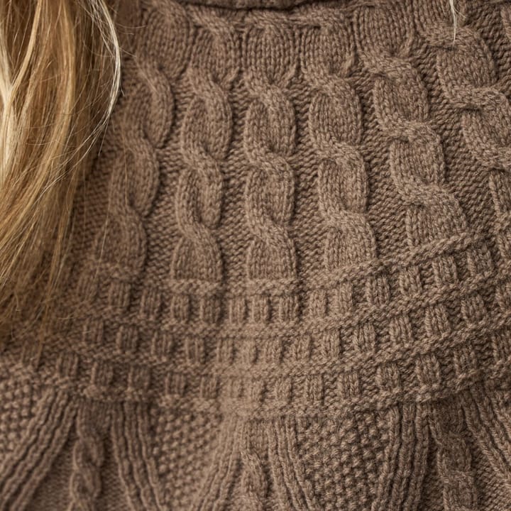 Fjällräven Övik Solid Jacquard Knit W Suede Brown Fjällräven