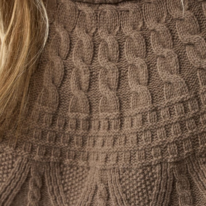 Fjällräven Women's Övik Solid Jacquard Knit Suede Brown Fjällräven