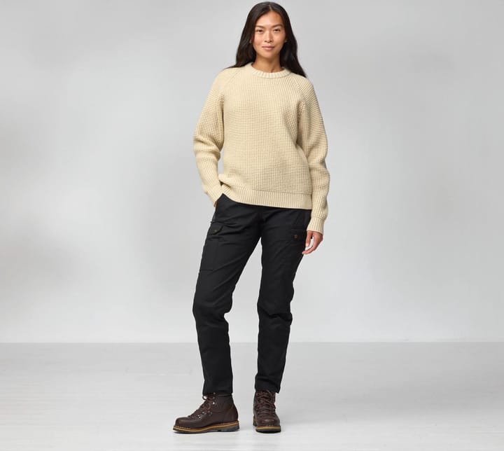 Fjällräven Women's Övik Waffle Knit Light Beige Fjällräven