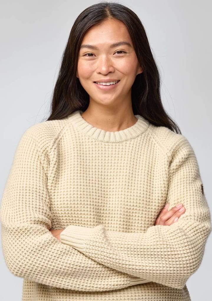 Fjällräven Women's Övik Waffle Knit Light Beige Fjällräven