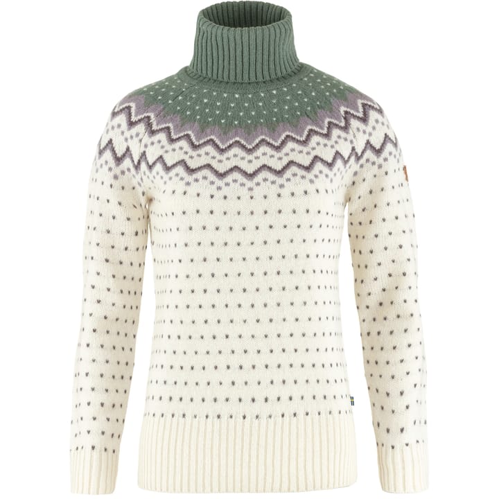 Fjällräven Övik Knit Roller Neck W Chalk White-Patina Green Fjällräven