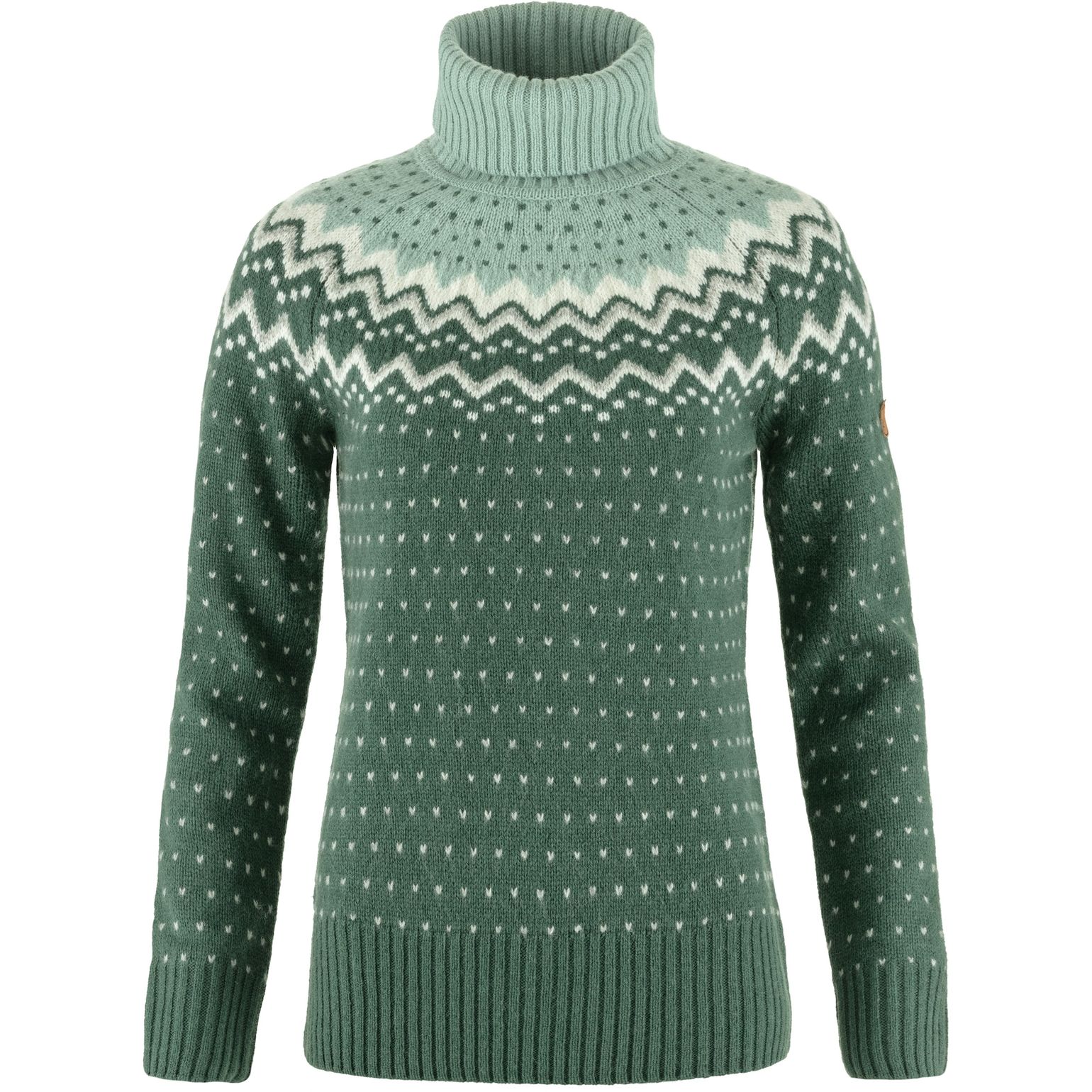 Fjällräven Övik Knit Roller Neck W Deep Patina-Misty Green