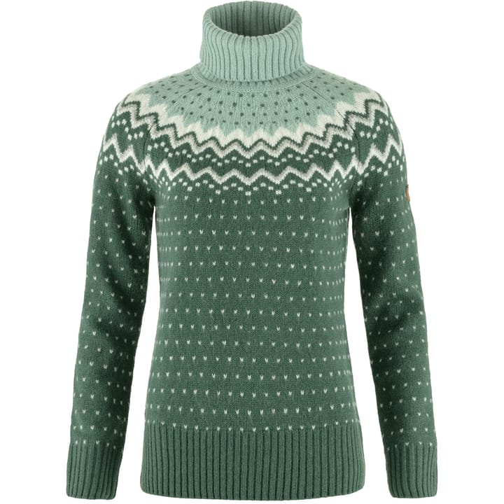Fjällräven Övik Knit Roller Neck W Deep Patina-Misty Green Fjällräven