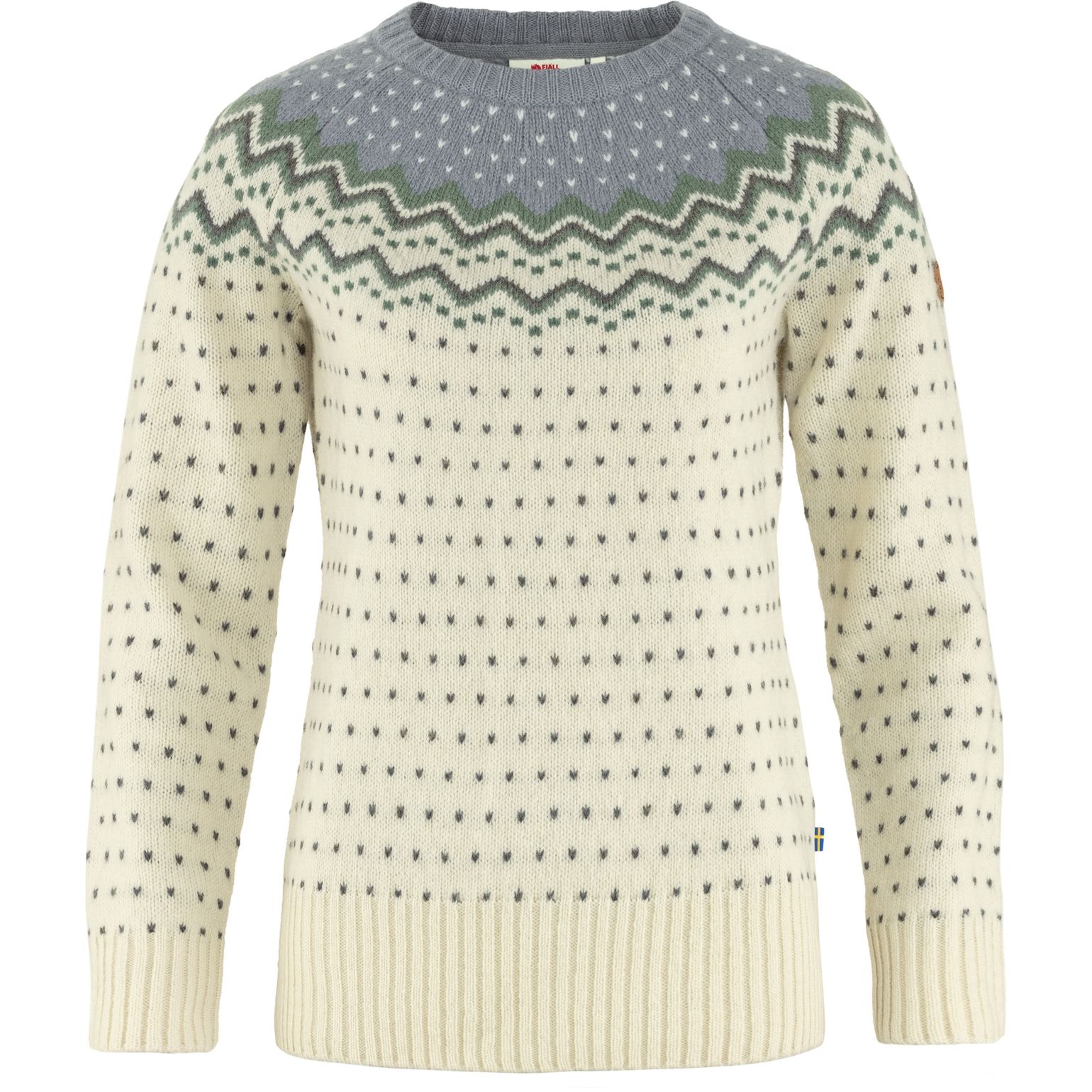 Fjällräven Övik Knit Sweater W Chalk White-Flint Grey