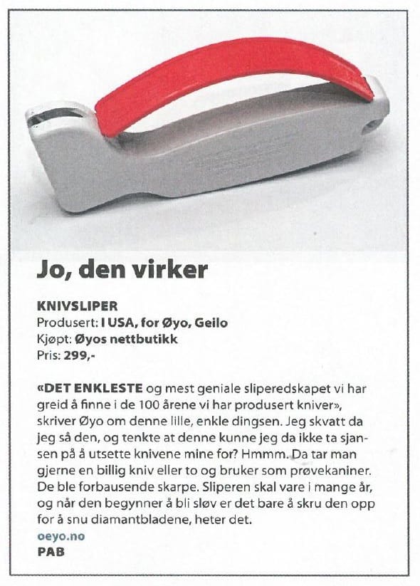 Øyo ØYO KNIVSLIPER ACCUSHARP Wiith/Orange Øyo