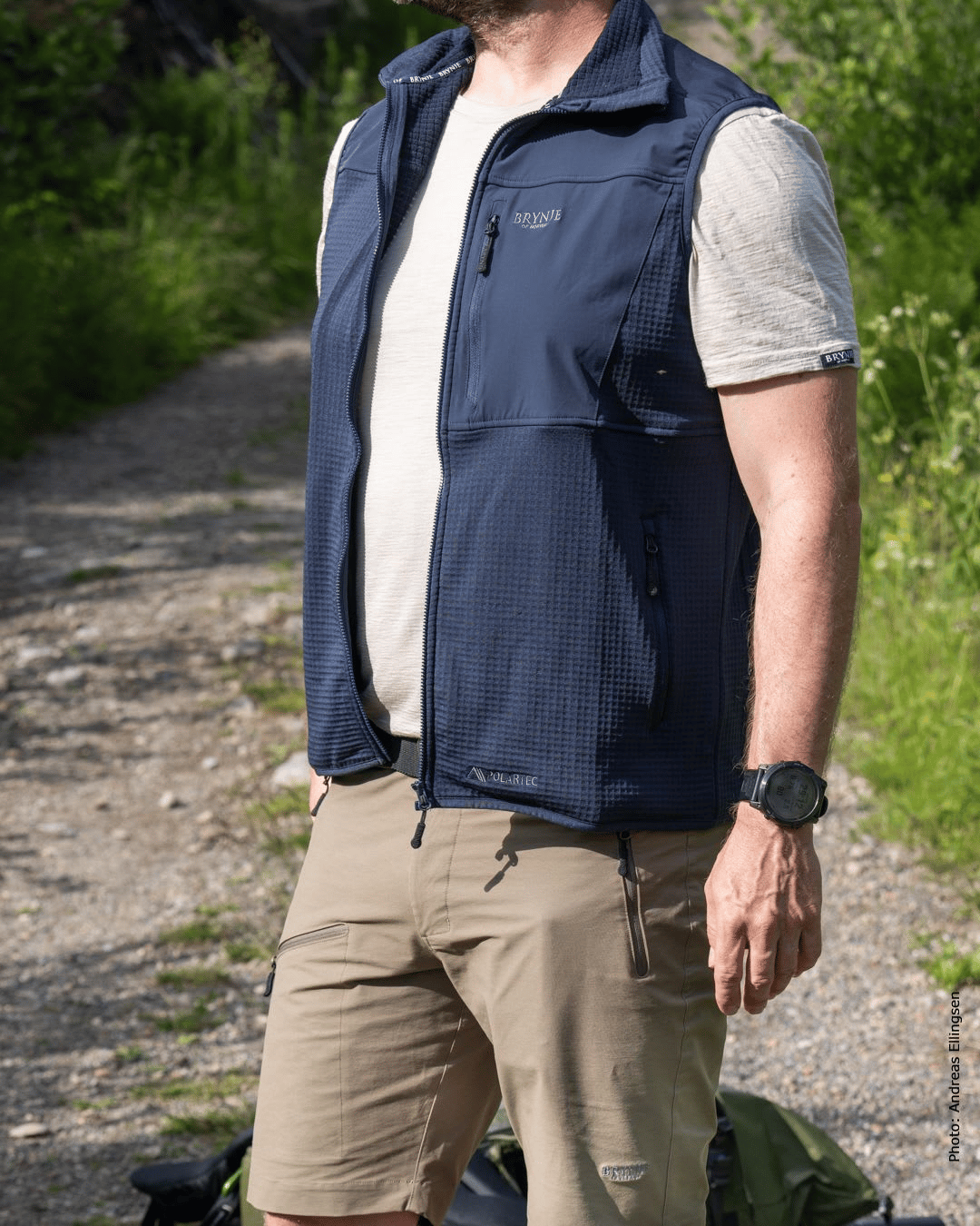 Brynje Unisex Polar Fleece Vest Navy