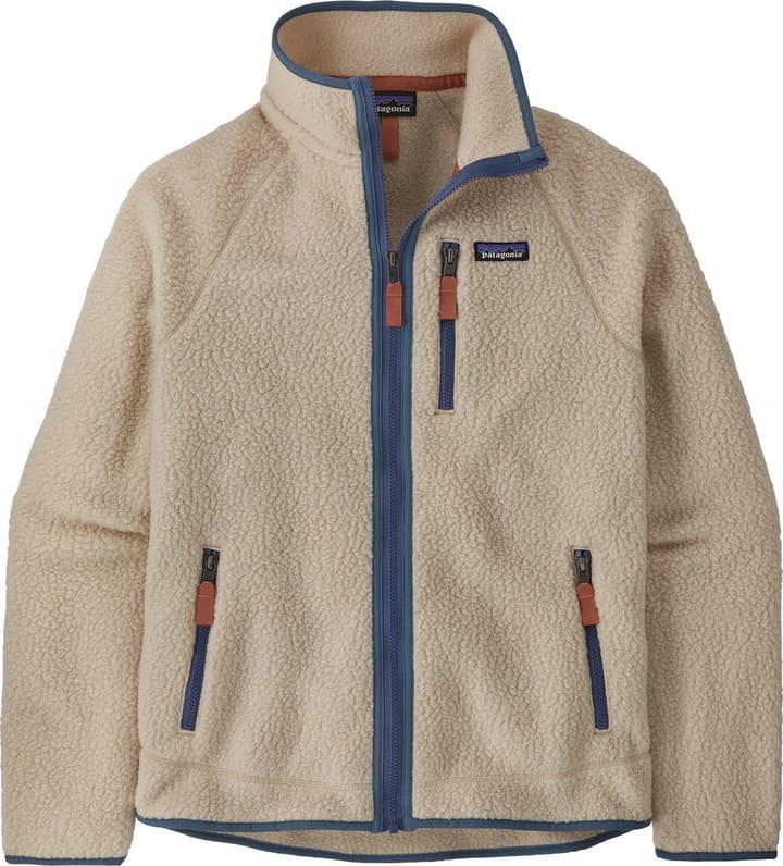 Patagonia Men's Retro Pile Fleece Jacket Dark Natural W/Utility Blue Patagonia