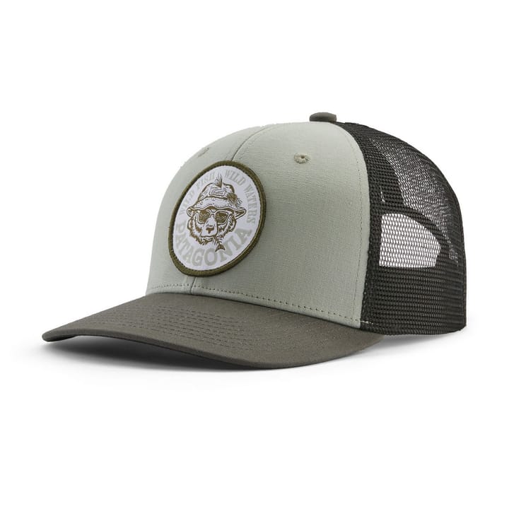 Patagonia Take a Stand Trucker Hat Wild Grizz: Sleet Green Patagonia Patagonia Take a Stand Trucker Hat Wild Grizz: Sleet Green Patagonia