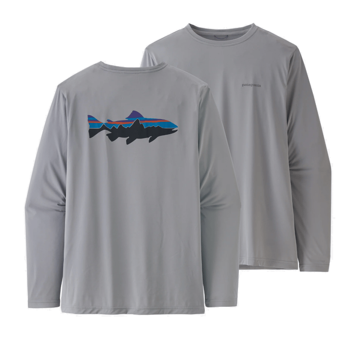 Patagonia M's L/S Cap Cool Daily Fish Graphic Shirt Fitz Roy Trout: Salt Grey Patagonia Patagonia M's L/S Cap Cool Daily Fish Graphic Shirt Fitz Roy Trout: Salt Grey Patagonia