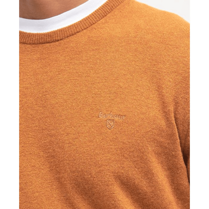 Barbour Men's Essential Crew-Neck Jumper Orange Barbour