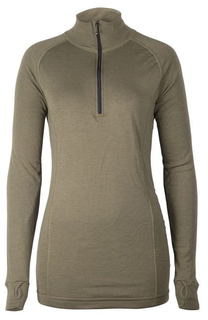 Brynje Tactical Arctic Zip Polo 3/4 Neck W'S Olivegreen Brynje