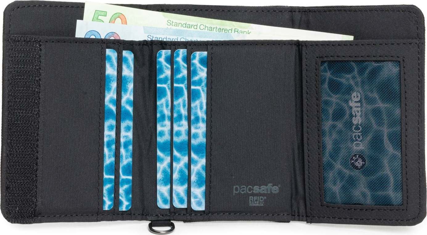 Pacsafe Rfidsafe Trifold Wallet Black