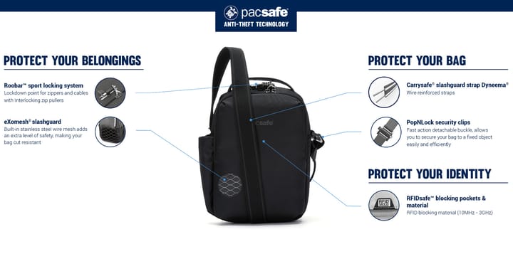 Pacsafe V Anti-Theft Tour Crossbody Ocean Pacsafe