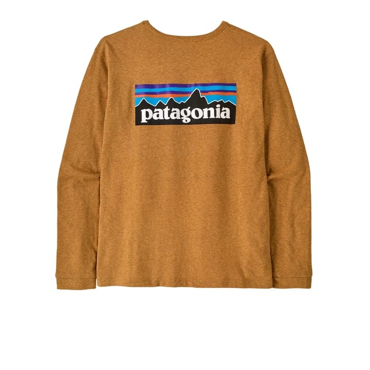Patagonia Women's Long-Sleeved P-6 Logo Responsibili-Tee Dried Mango Patagonia