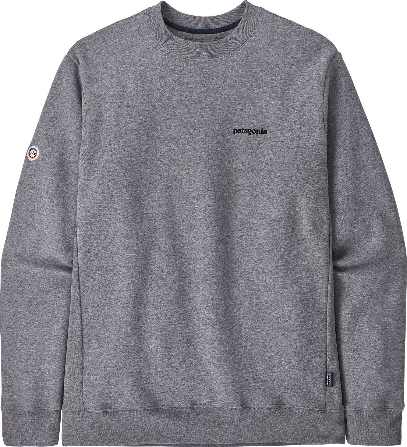 Patagonia Unisex Fitz Roy Icon Uprisal Crew Sweatshirt Gravel Heather
