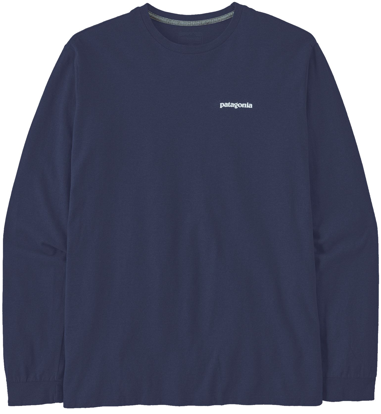 Patagonia Men's Longsleeve P-6 Logo Responsibili-Tee Classic Navy