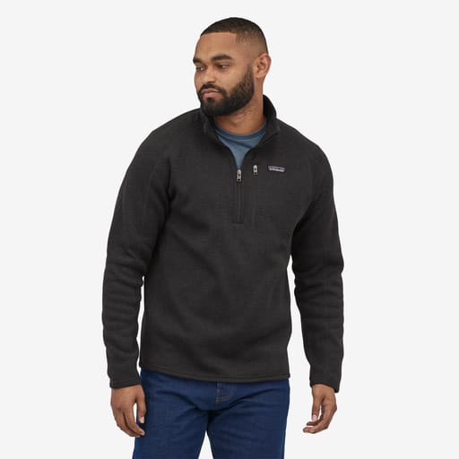 Patagonia Men's Better Sweater 1/4 Zip Black Patagonia
