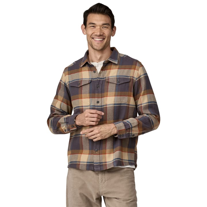 Patagonia Men's Fjord Flannel Shirt Sunrise Ridge/Forge Grey Patagonia Patagonia Men's Fjord Flannel Shirt Sunrise Ridge/Forge Grey Patagonia
