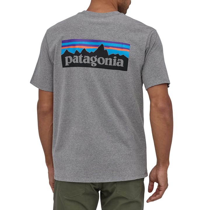 Patagonia Men's P-6 Logo Responsibili-Tee Gravel Heather Patagonia
