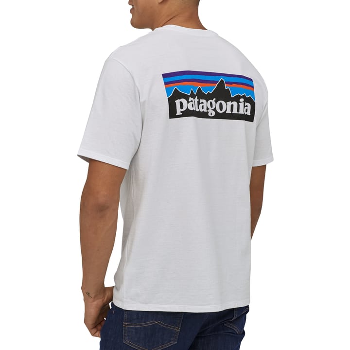 Men's P-6 Logo Responsibili-Tee White Patagonia