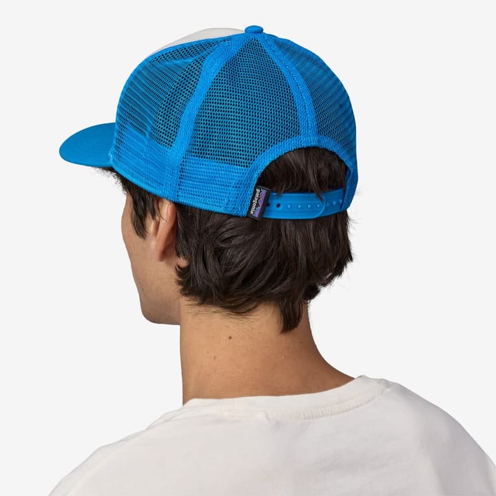 Patagonia P-6 Logo Trucker Hat White W/Vessel Blue Patagonia
