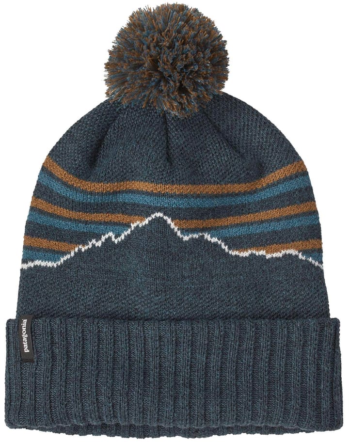 Patagonia Powder Town Beanie Fitz Roy Stripe Knit: Smolder Blue Patagonia Patagonia Powder Town Beanie Fitz Roy Stripe Knit: Smolder Blue Patagonia